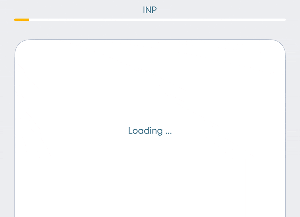GIF Animation mit Darstellung der Messung des Interaction to Next Paint (INP)