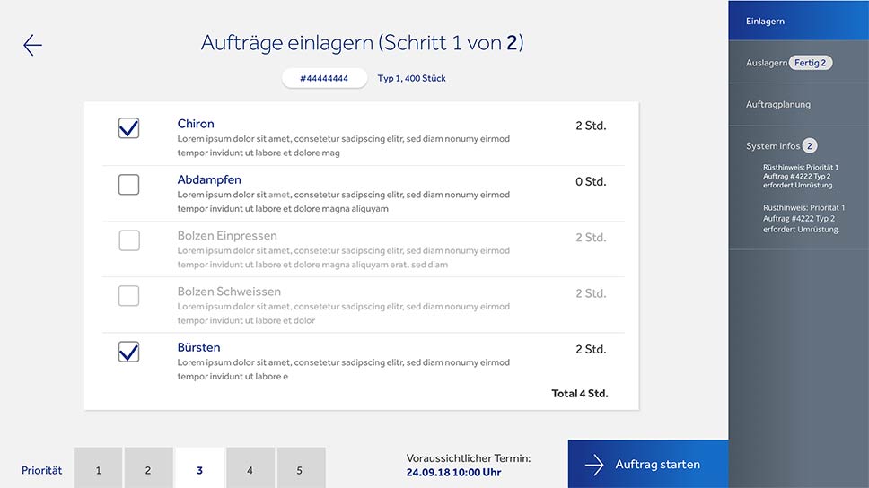 UX / UI Design für Dokumentemanagement auf iPad Schritt 2